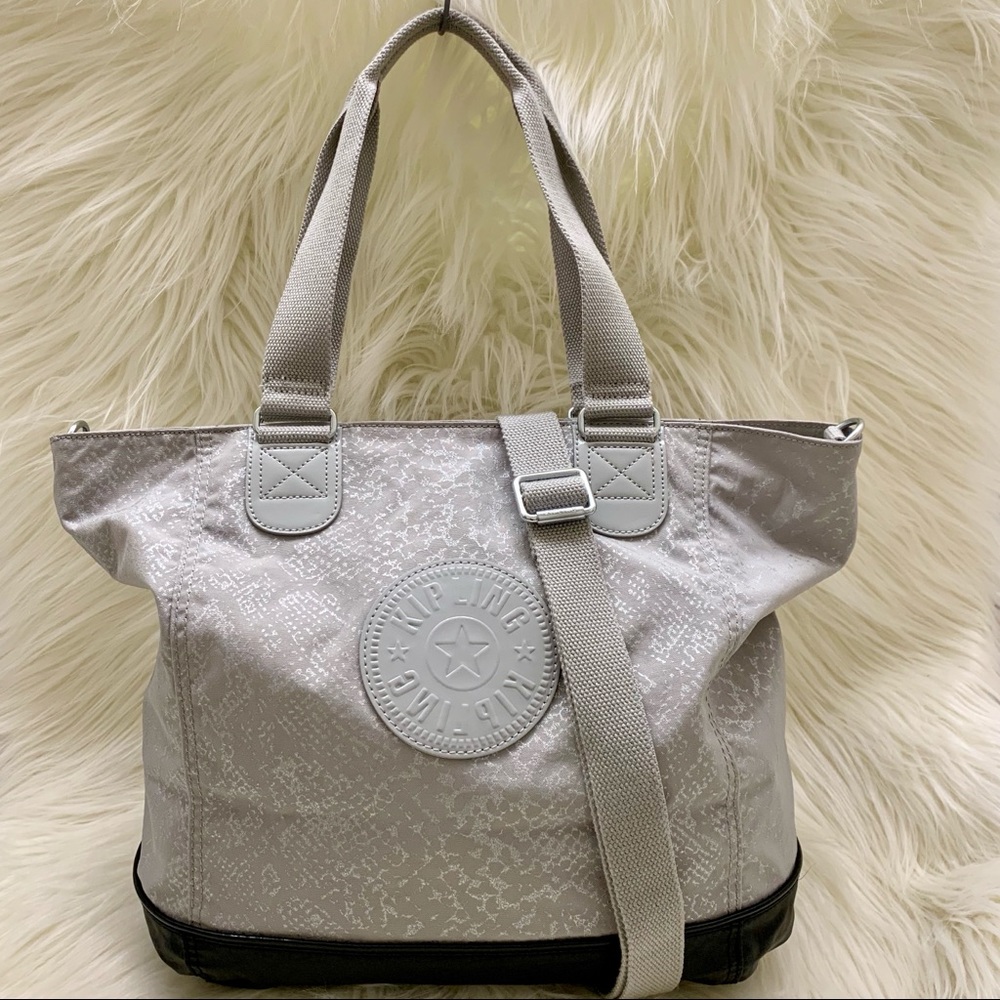 Kipling Shopper Combo Tote Grey/Silver